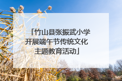 竹山县张振武小学开展端午节传统文化主题教育活动